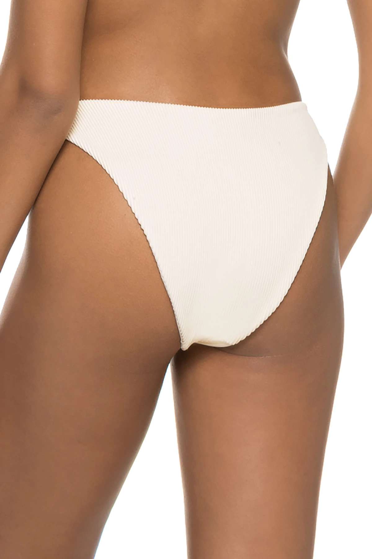 WHITE CLAY Ribbed Beta Hipster Bikini Bottom image number 2