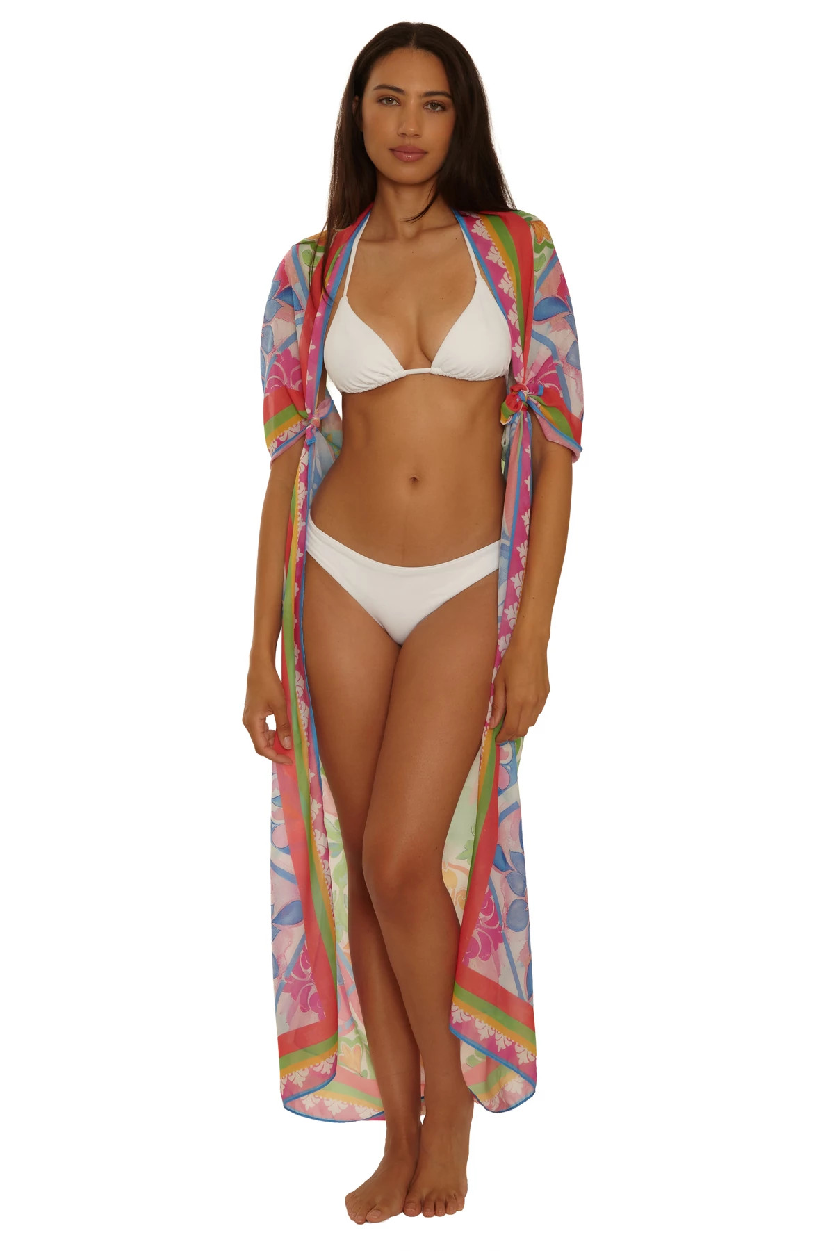 MULTI Mijas Floral Tile Print Sarong image number 2