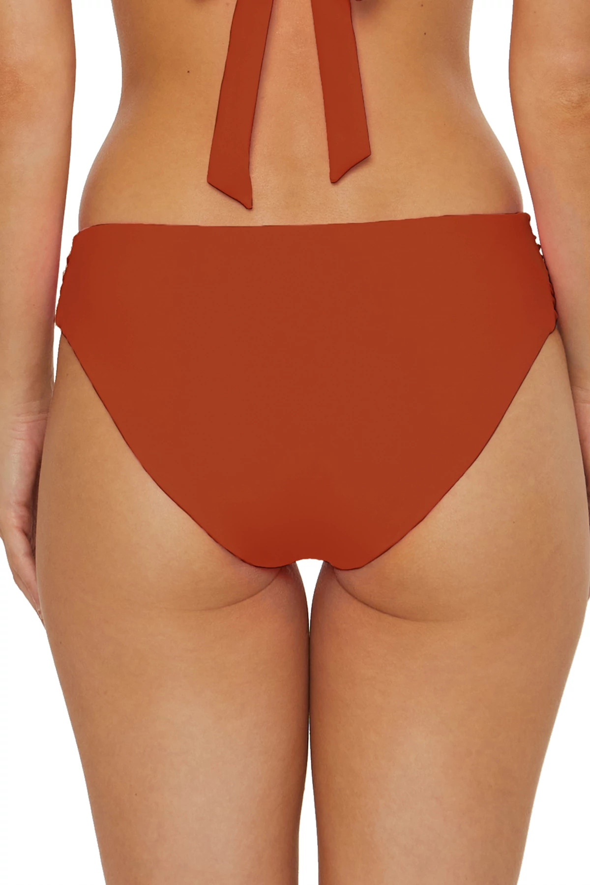 COPPER Shirred Tab Side Hipster Bikini Bottom image number 2