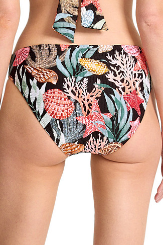BLACK Shell Sands Hipster Bikini Bottom
