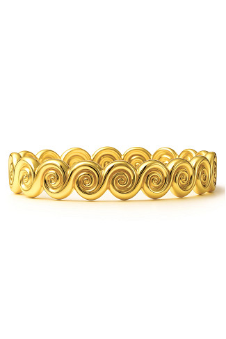 GOLD Chrishell Shell Bangle Bracelet
