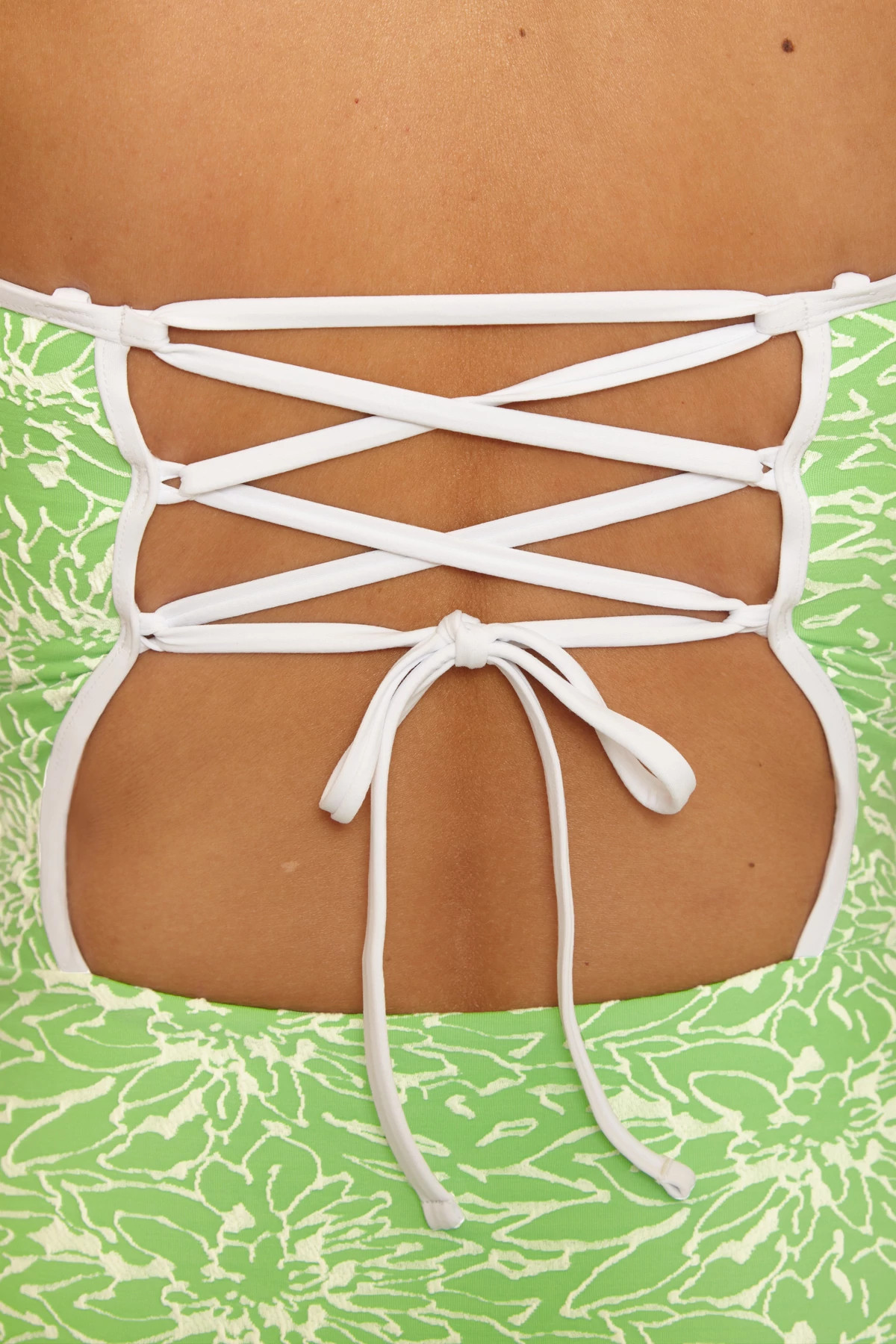 GREEN APPLE Colette Jacquard One Piece Swimsuit image number 6