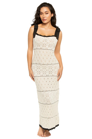 WHITE/BLACK Valeria Maxi Dress