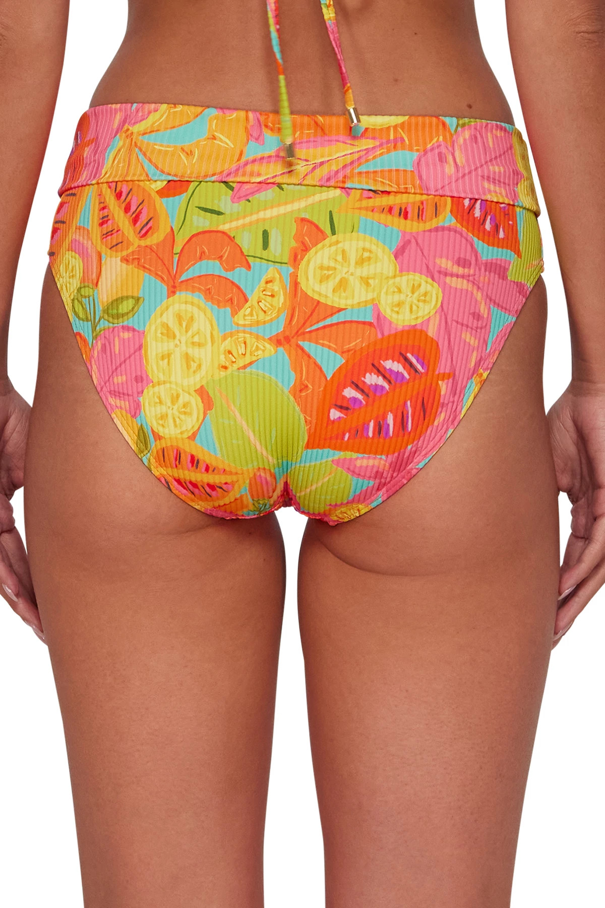CITRUS GROVE SANDBAR RIB Hannah High Waist Bikini Bottom image number 3