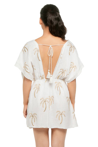 SOFT WHITE V-Neck Mini Dress