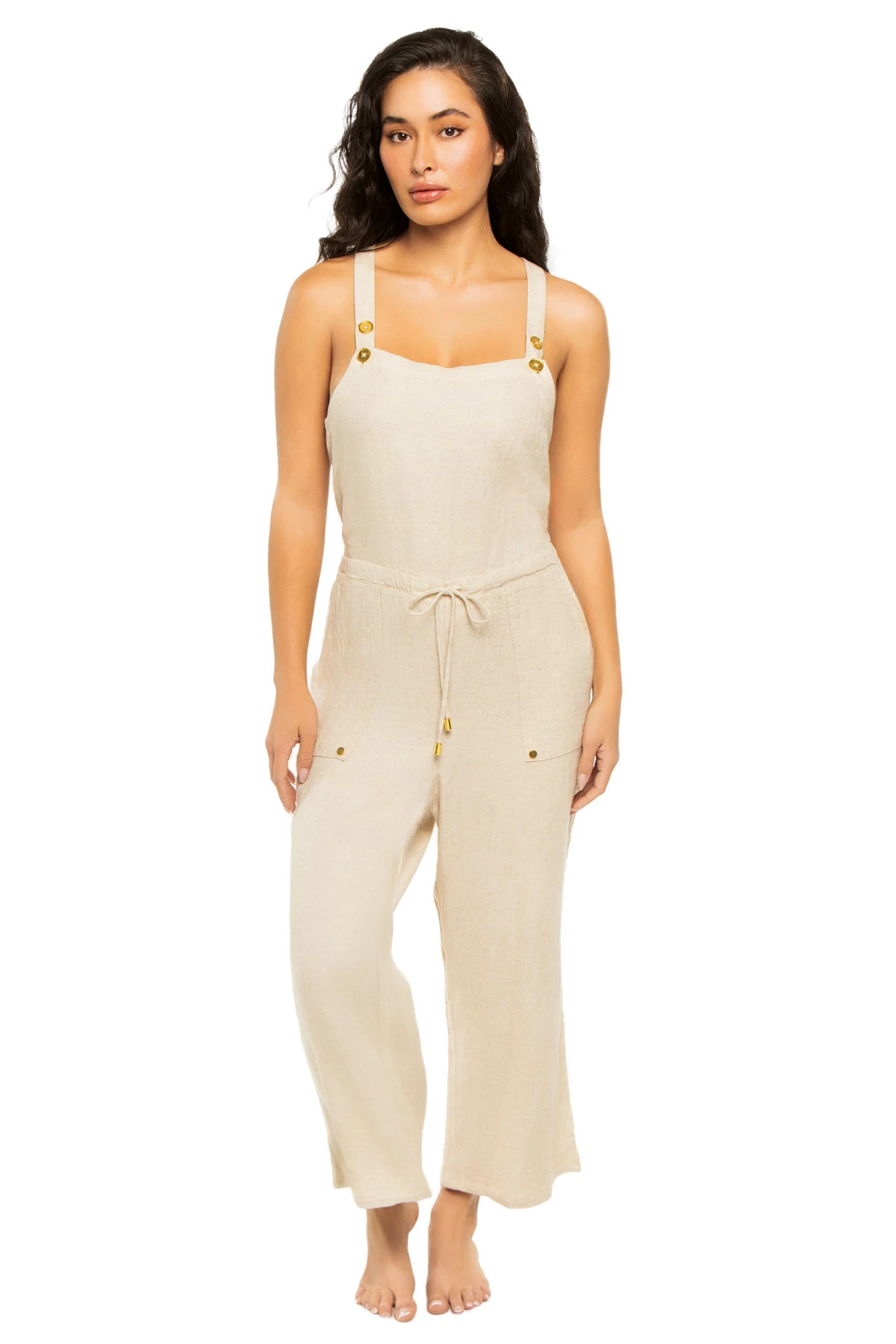 TAUPE Delphine Coast Wide Leg Jumpsuit image number 1