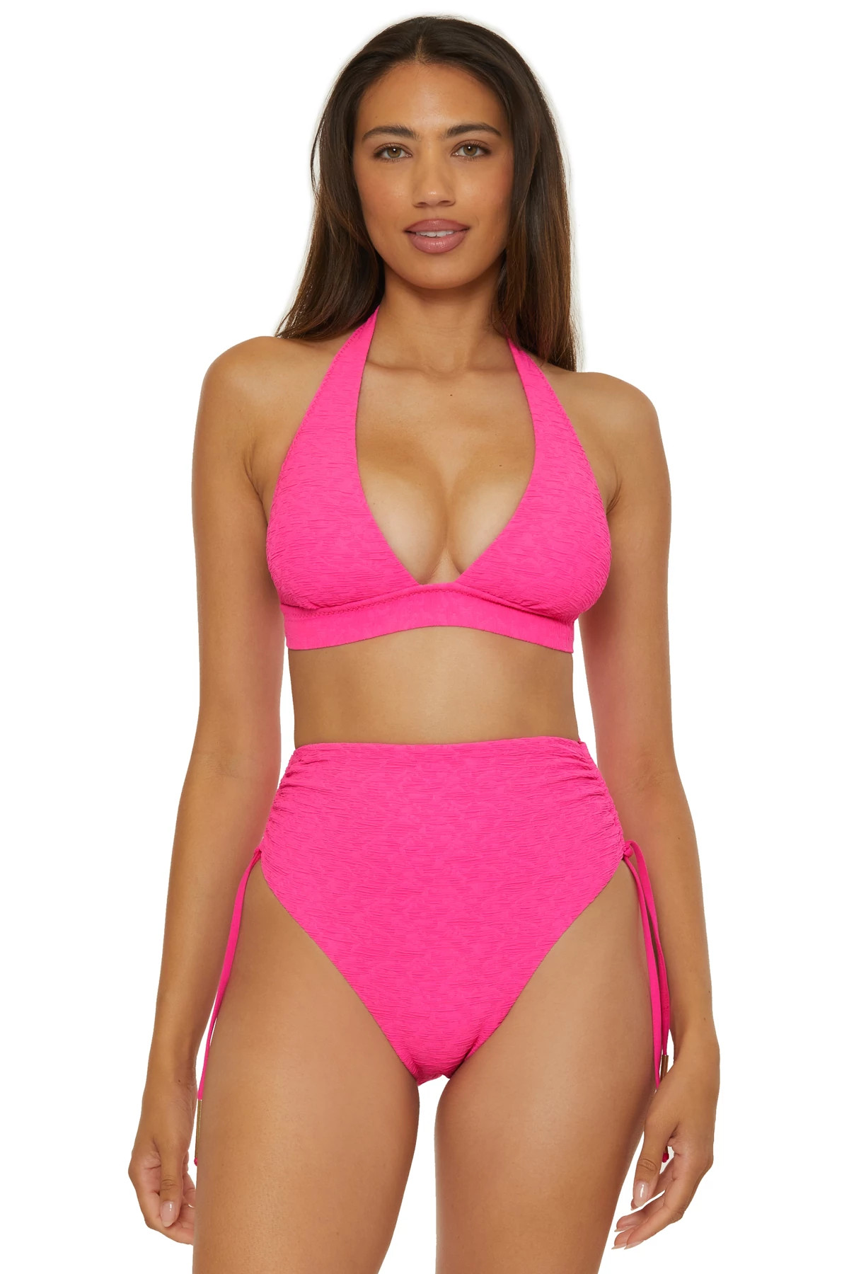 LOVE ALL PINK Indio Halter Bikini Top image number 1