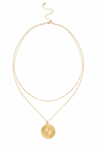 GOLD Dotted Coin Necklace