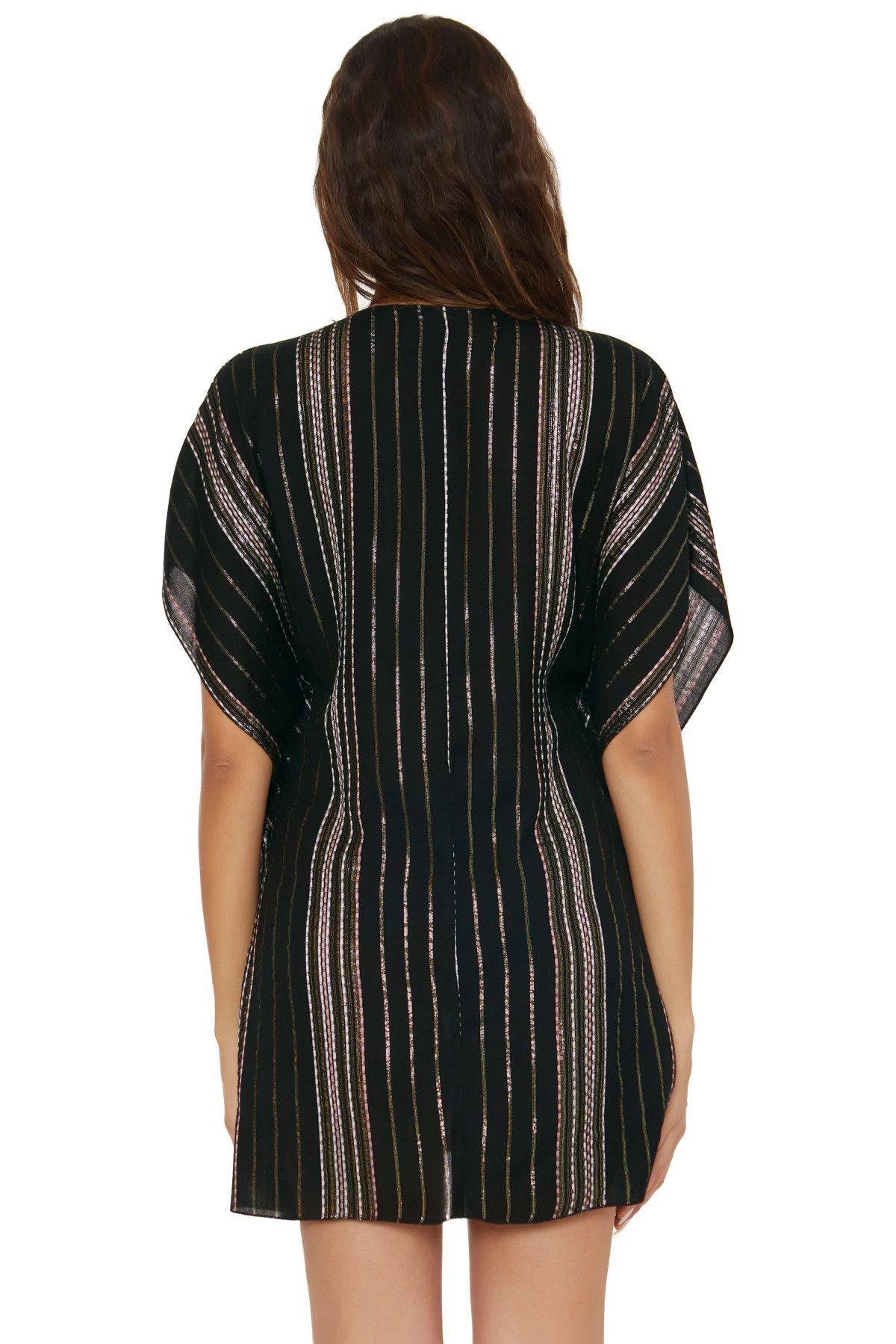 BLACK/BLUSH Radiance Metallic Stripe Tunic image number 2