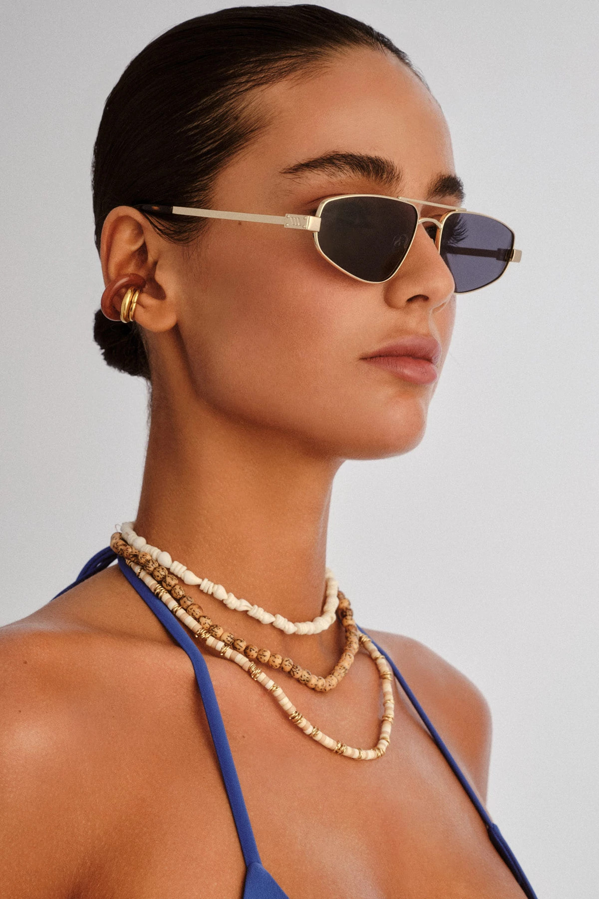 GOLD Treasure Aviator Sunglasses image number 3