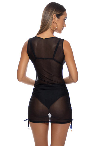 BLACK Mesh Mini Dress