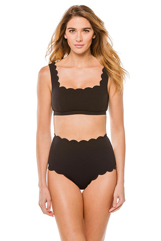 BLACK Palm Springs Scallop Bralette Bikini Top