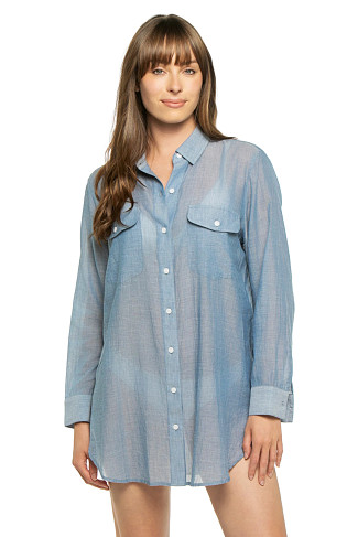 MOUNTAIN BLUEBELL Relaxed Boyfriend Shirt