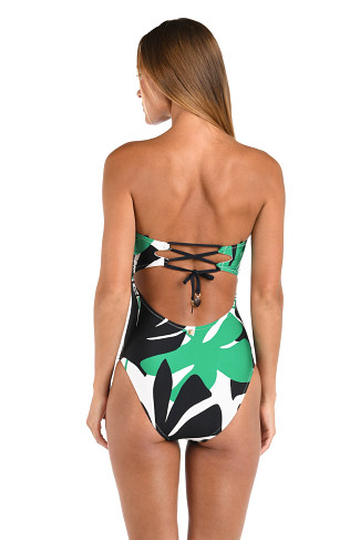 MULTI Monstera Bandeau One Piece Swimsuit