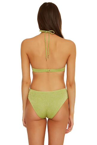 GREEN APPLE Teardrop Shirred Underwire Bikini Top