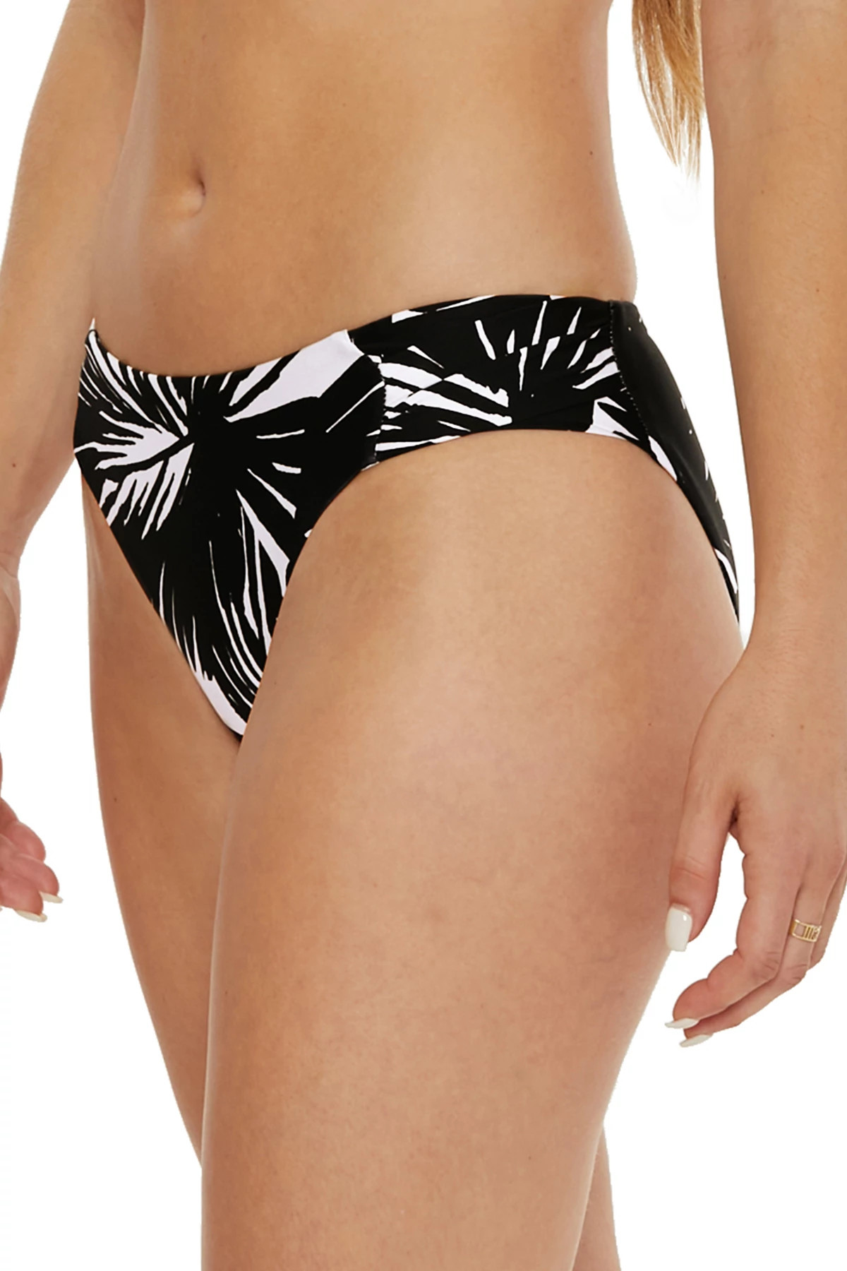 BLACK/VANILLA Tab Side Hipster Bikini Bottom image number 3