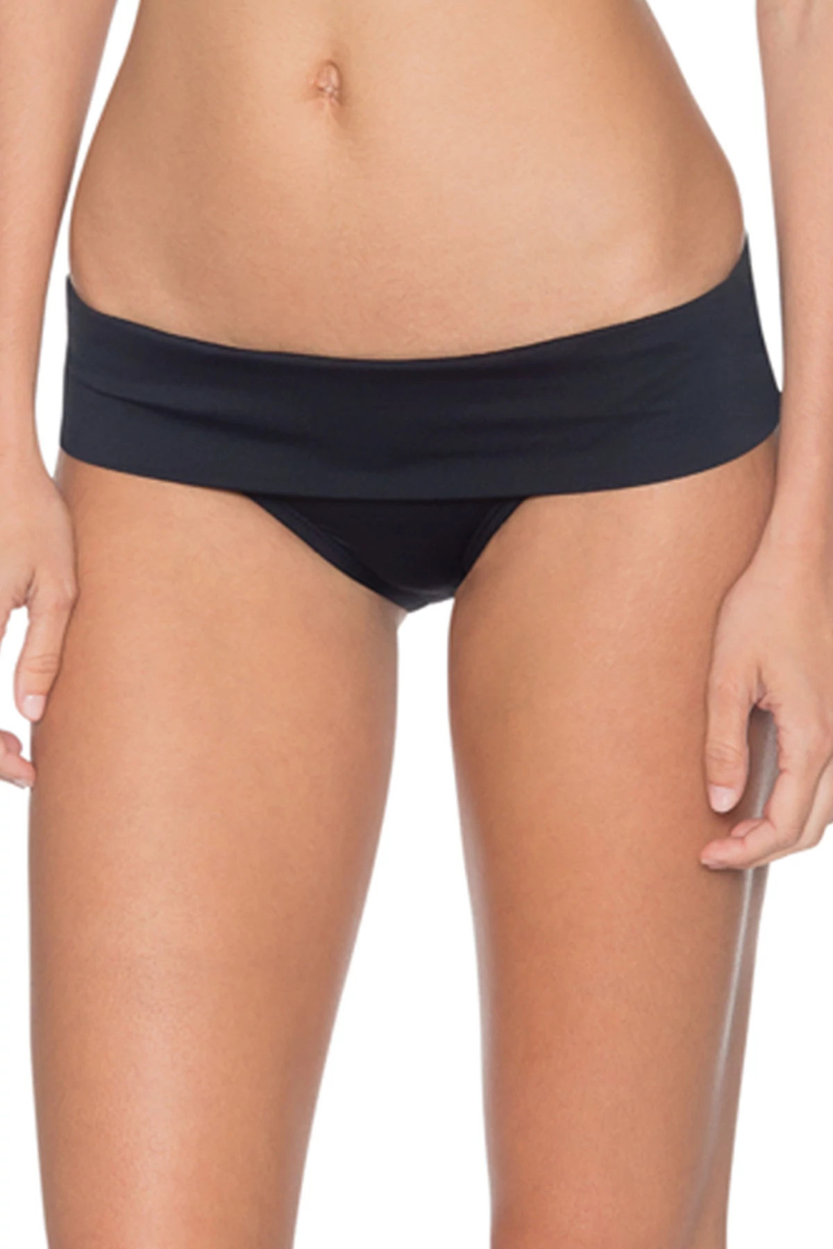 ONYX Flat Fold Banded Hipster Bikini Bottom image number 1