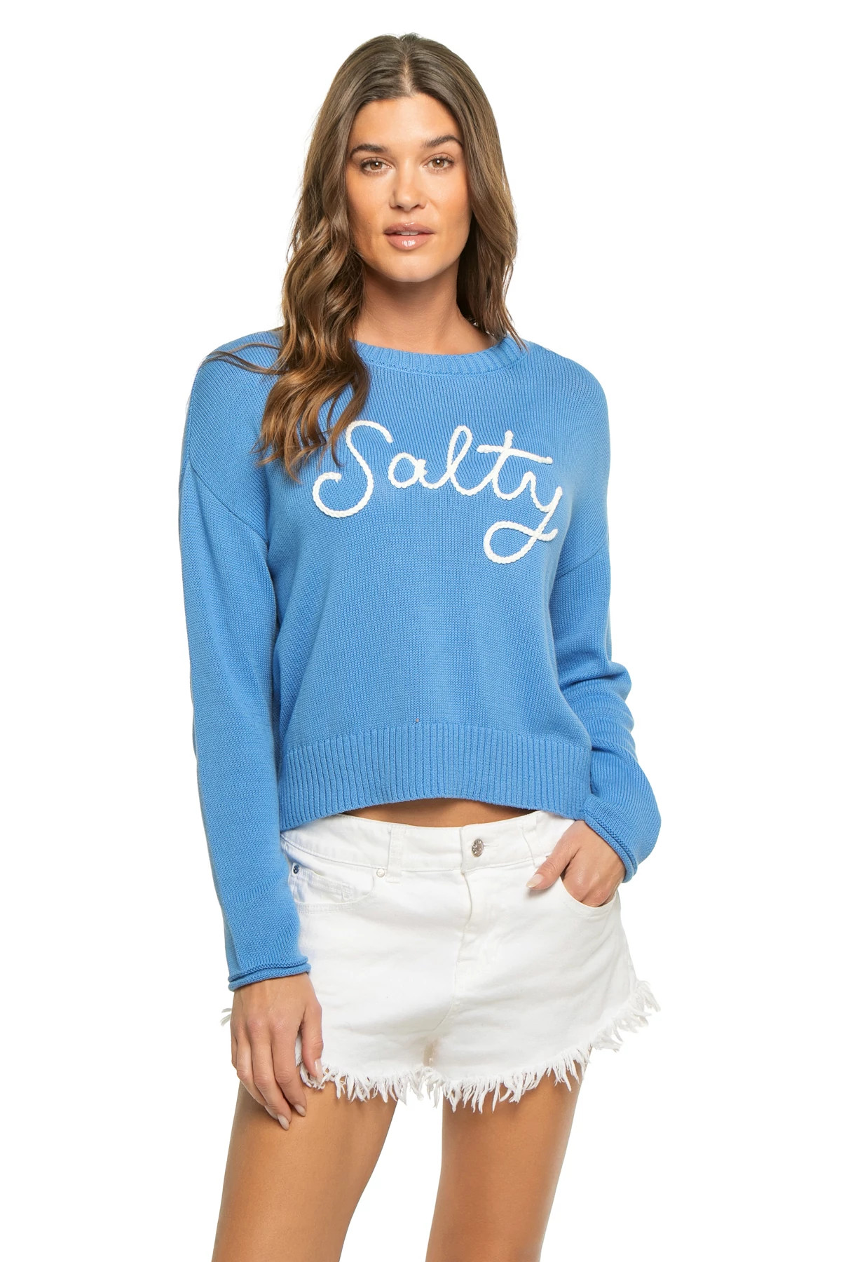 MARINA Sienna Salty Cotton Knit Sweater image number 1