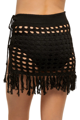 BLACK Crochet Sarong