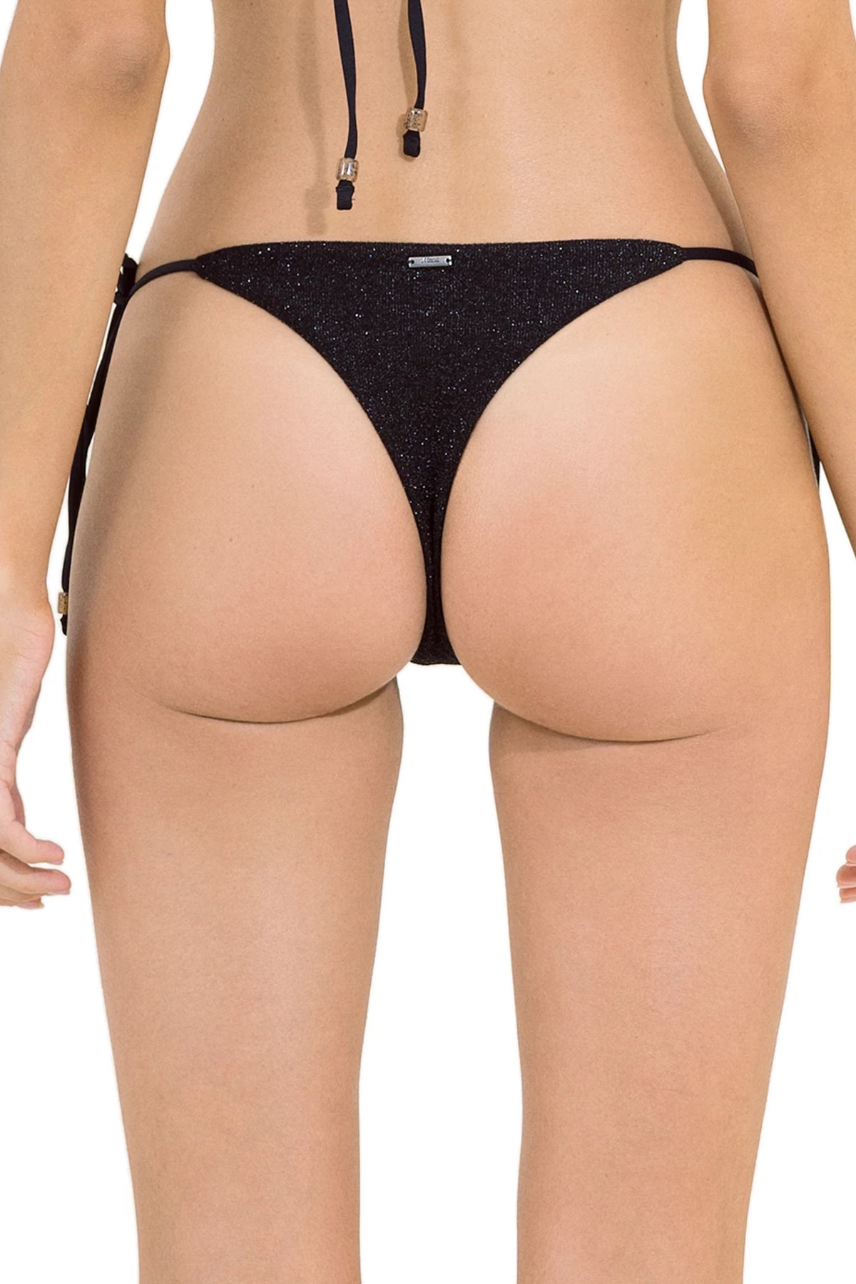 BLACK TULIP Micro Knot Reversible Tie Side Brazilian Bikini Bottom image number 3