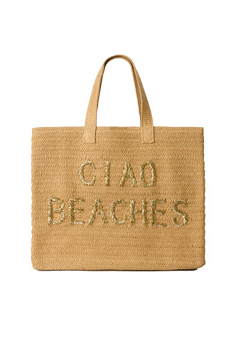 SAND GOLD Ciao Metallic Tote