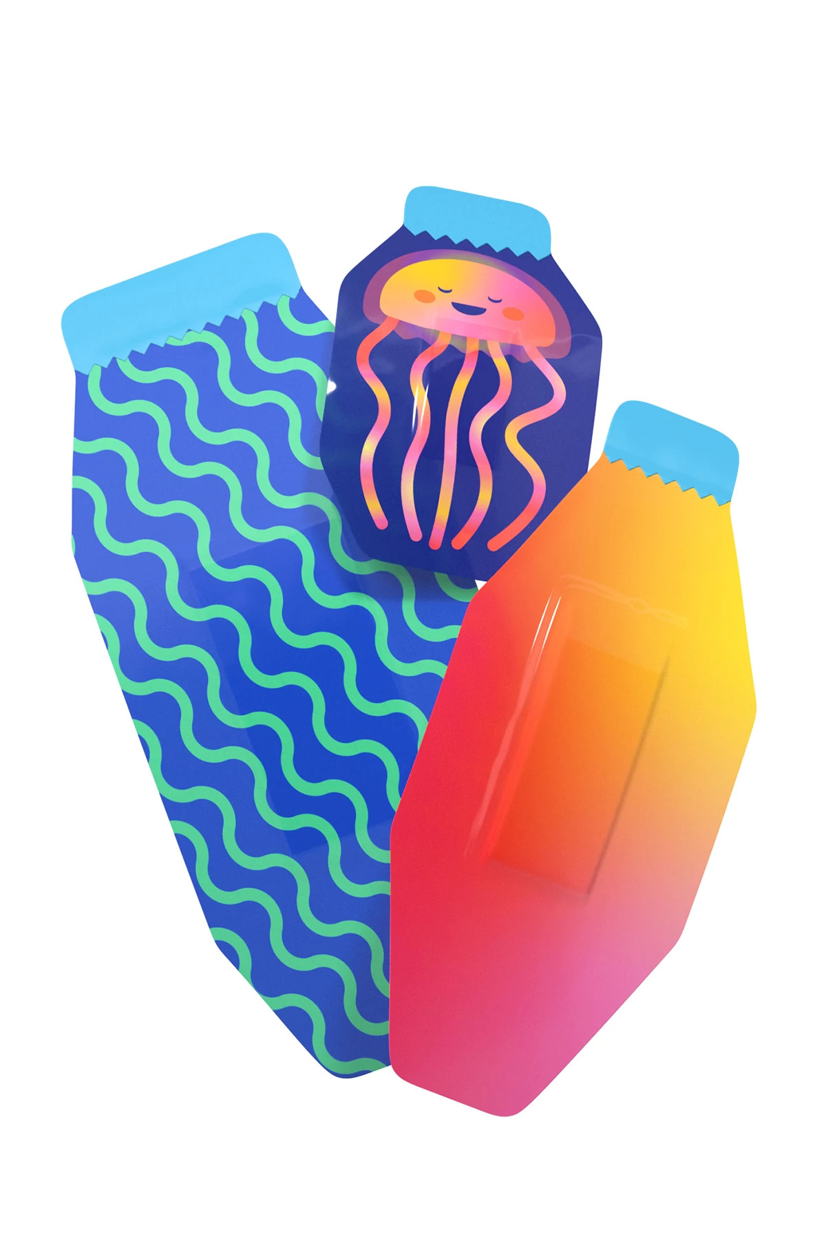 BLUE Jellyfish Waterproof Bandages image number 2