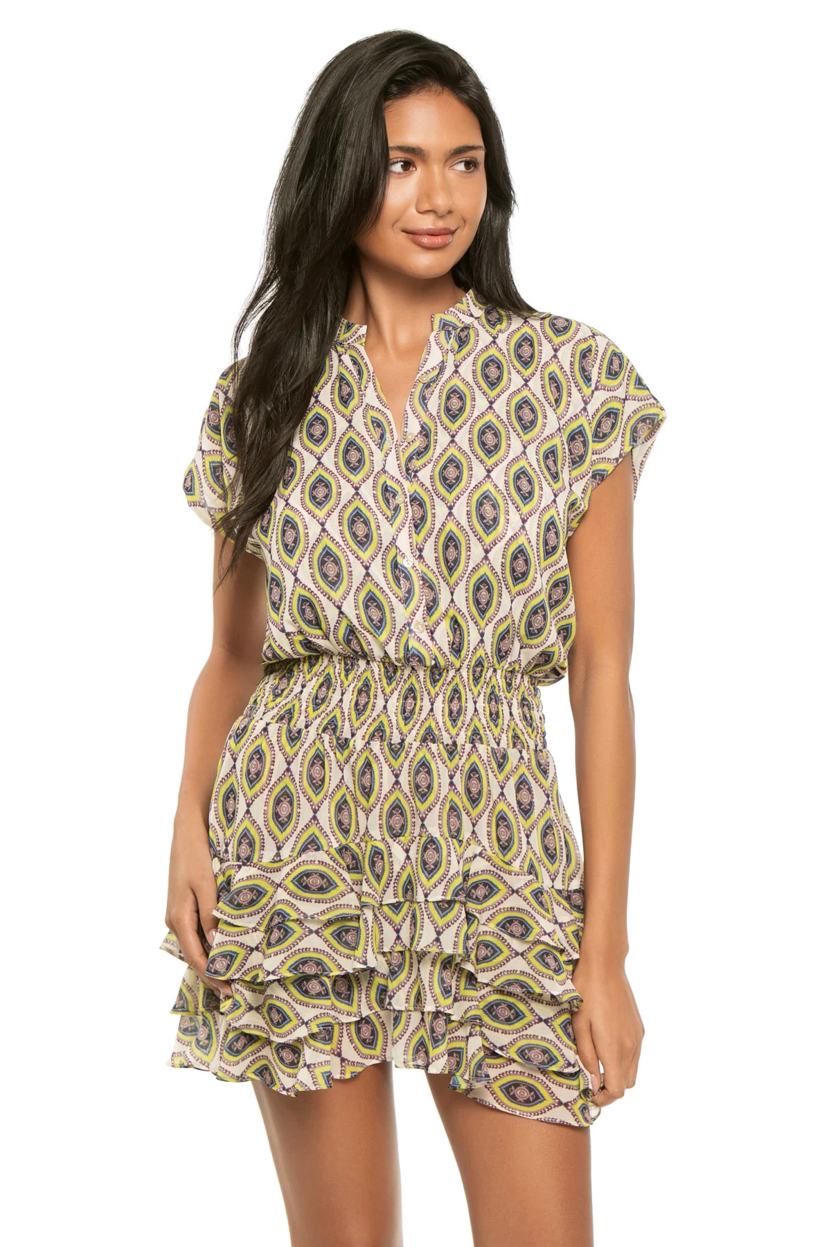 MOSAIC EYE CHIFF Evie Mini Dress image number 1