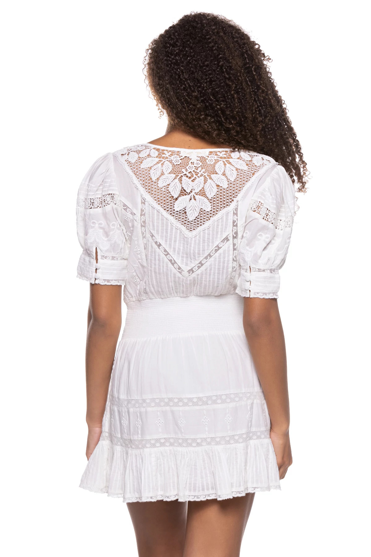 TRUE WHITE Jaislyn Smocked Mini Dress image number 2