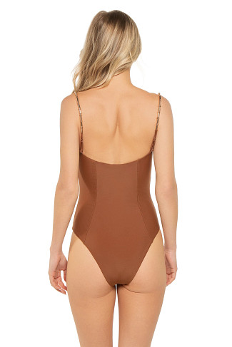 UMBER Dawn Plunge One Piece Swimsuit