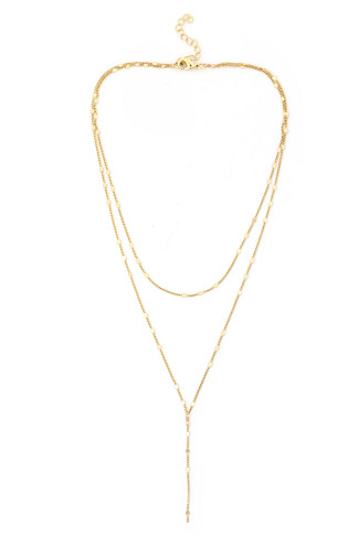 GOLD Sequin Layered Necklace