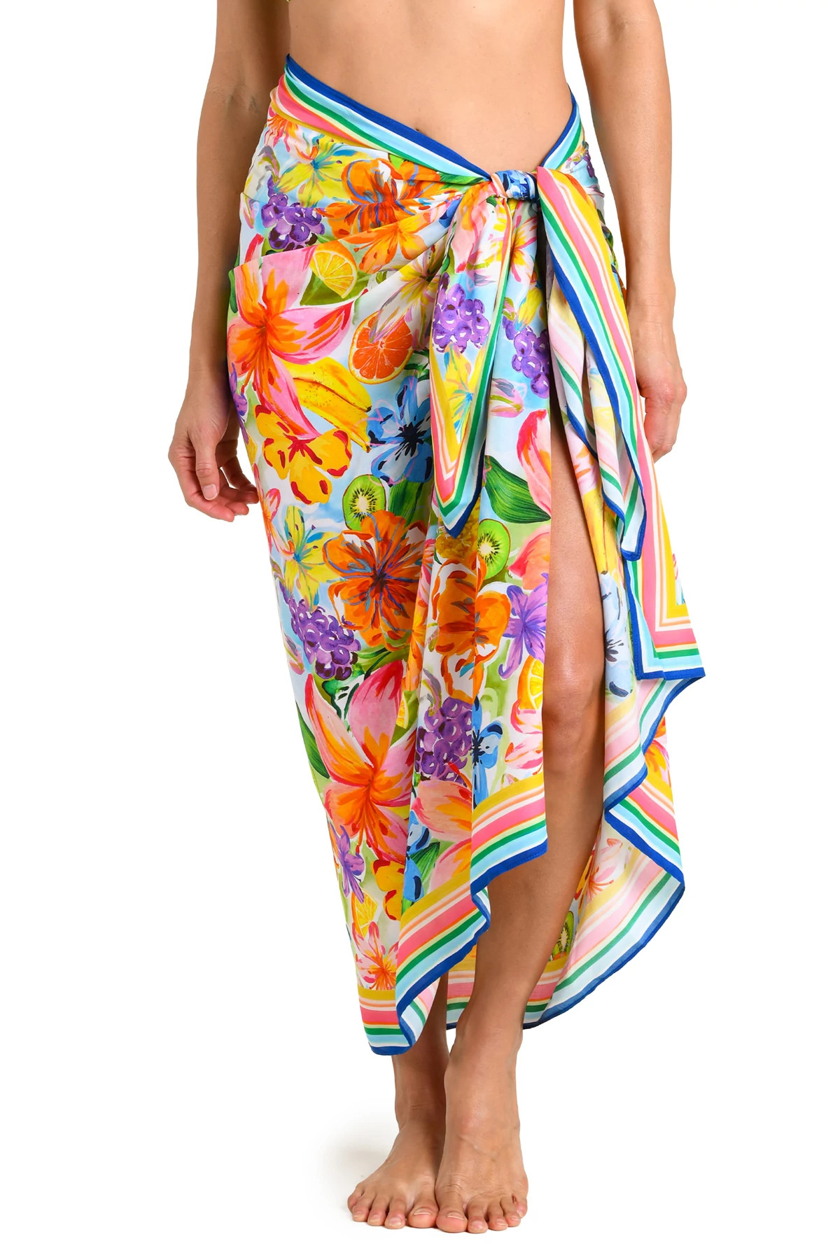 MULTI Tropical Print Pareo Wrap image number 1