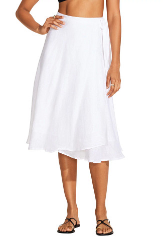 WHITE Lana Wrap Skirt