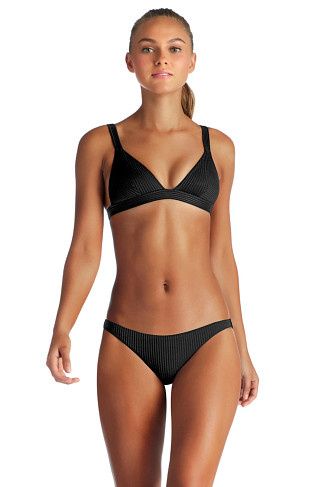 BLACK ECORIB Neutra Banded Triangle Bikini Top