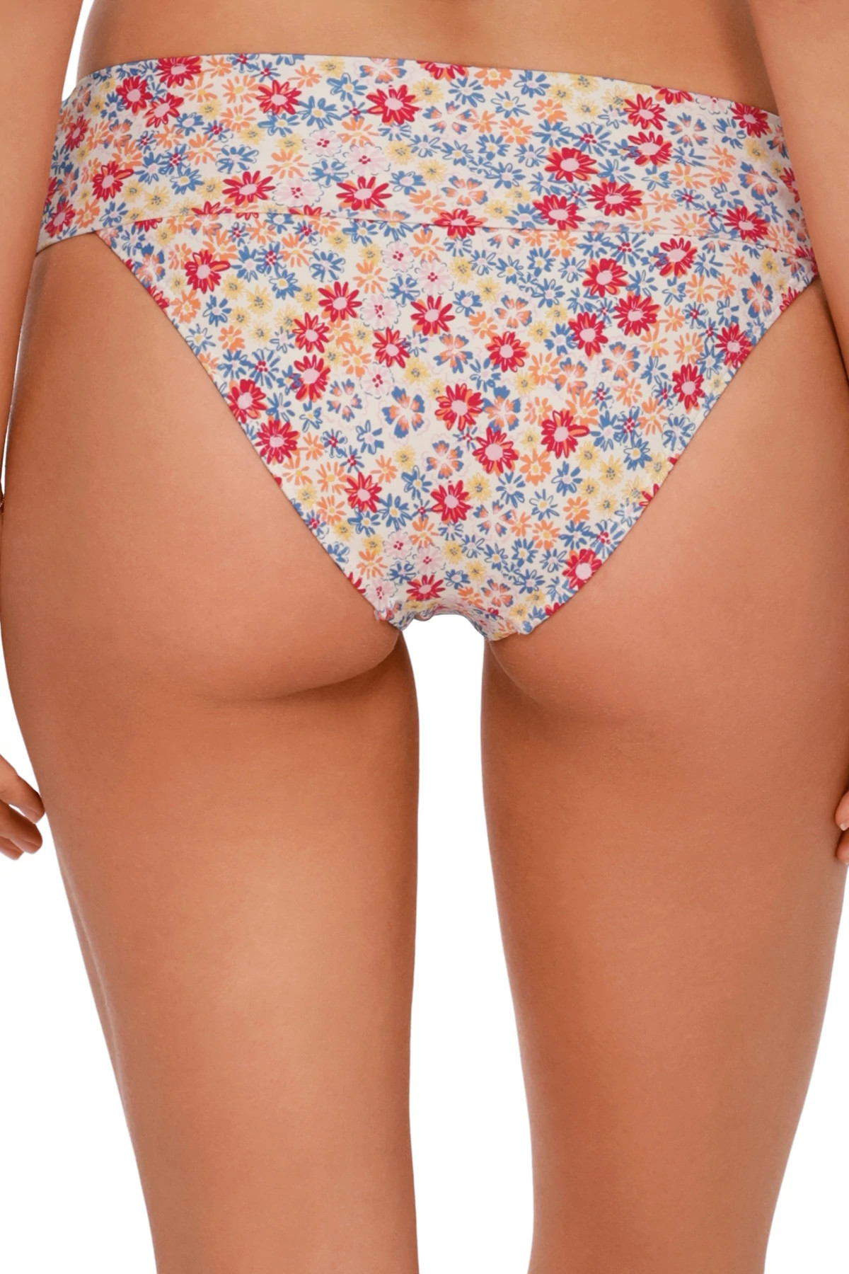 PRAIRIE PETALS Laura Fold High Waist Bikini Bottom image number 3