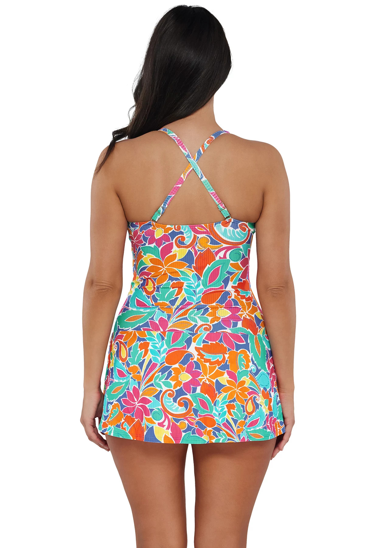FESTIVE FLORAL SANDBAR RIB Sienna Swimdress image number 2