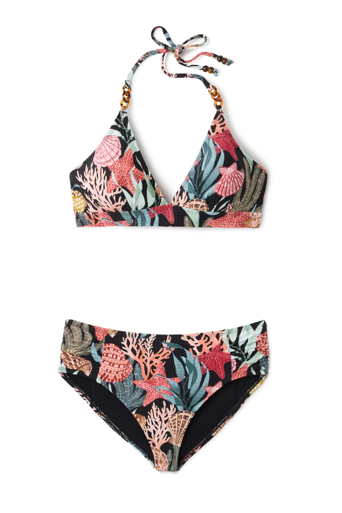 BLACK Shell Sands High Waist Bikini Bottom image number 3