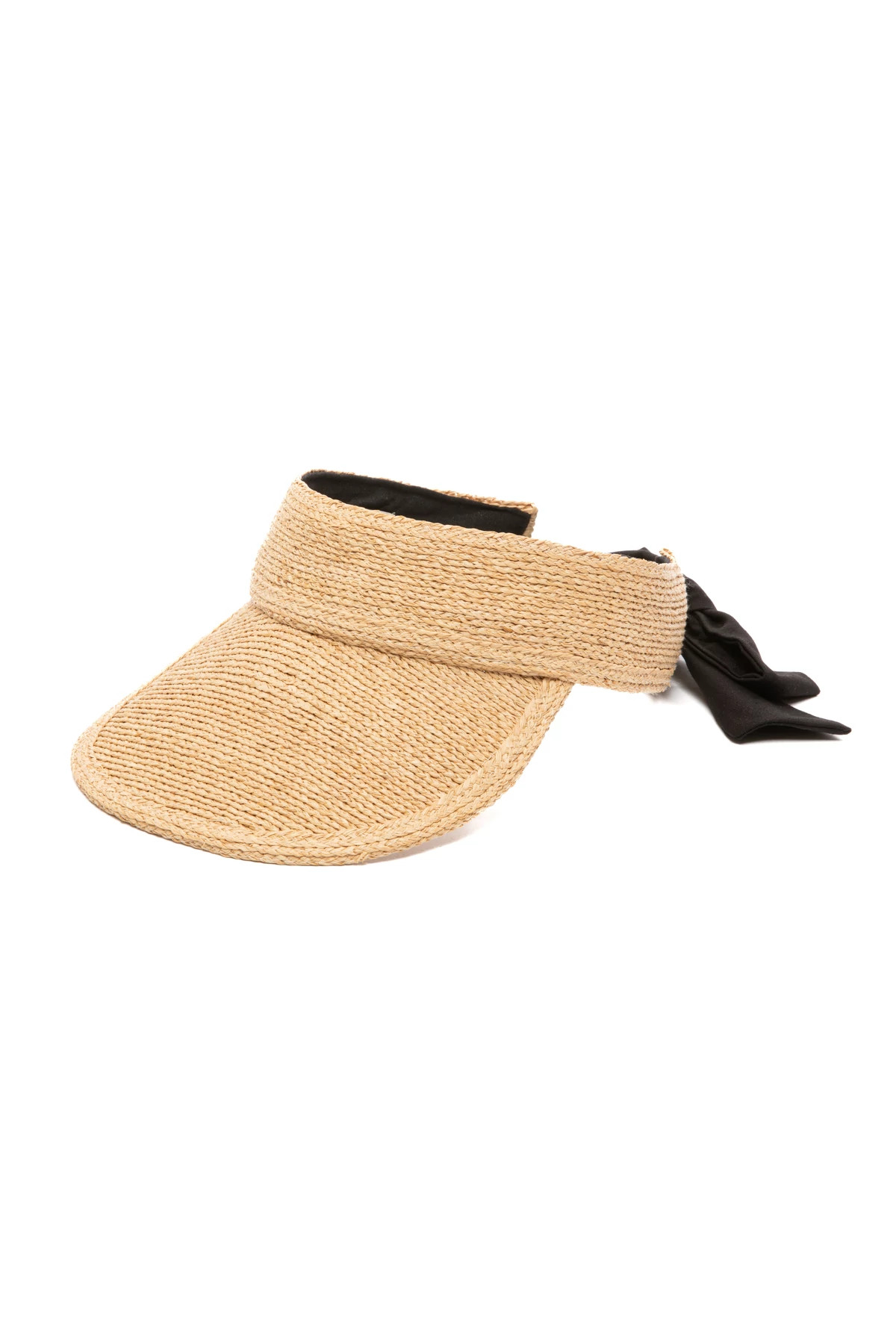 NATURAL BLACK Linen Bow Visor image number 1