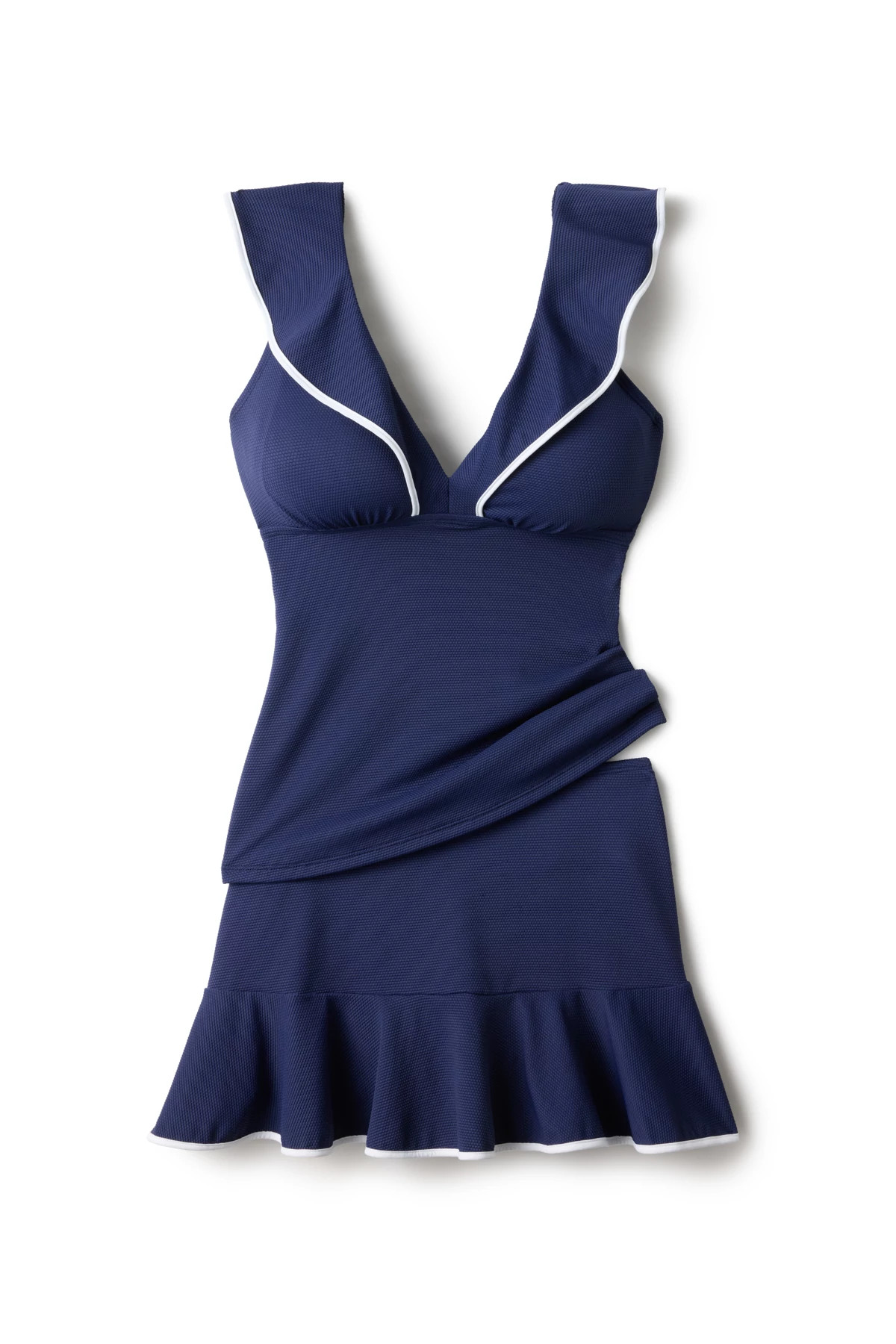MARE NAVY Cabana Ruffle Tankini Top image number 3