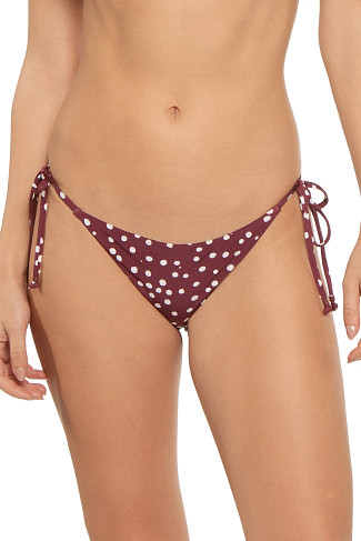 DARK BURGUNDY Dolce Dot Hipster Bikini Bottom