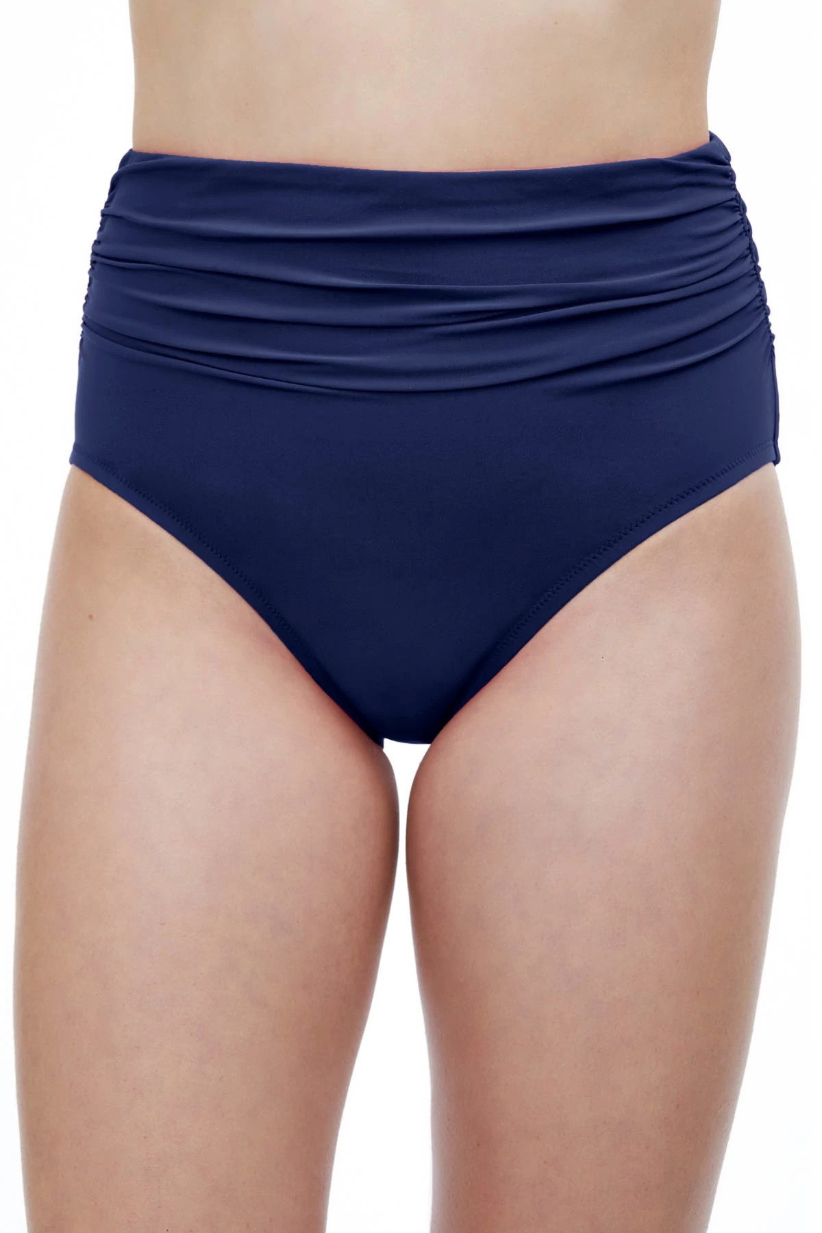 NAVY Shirred High Waist Bikini Bottom image number 1