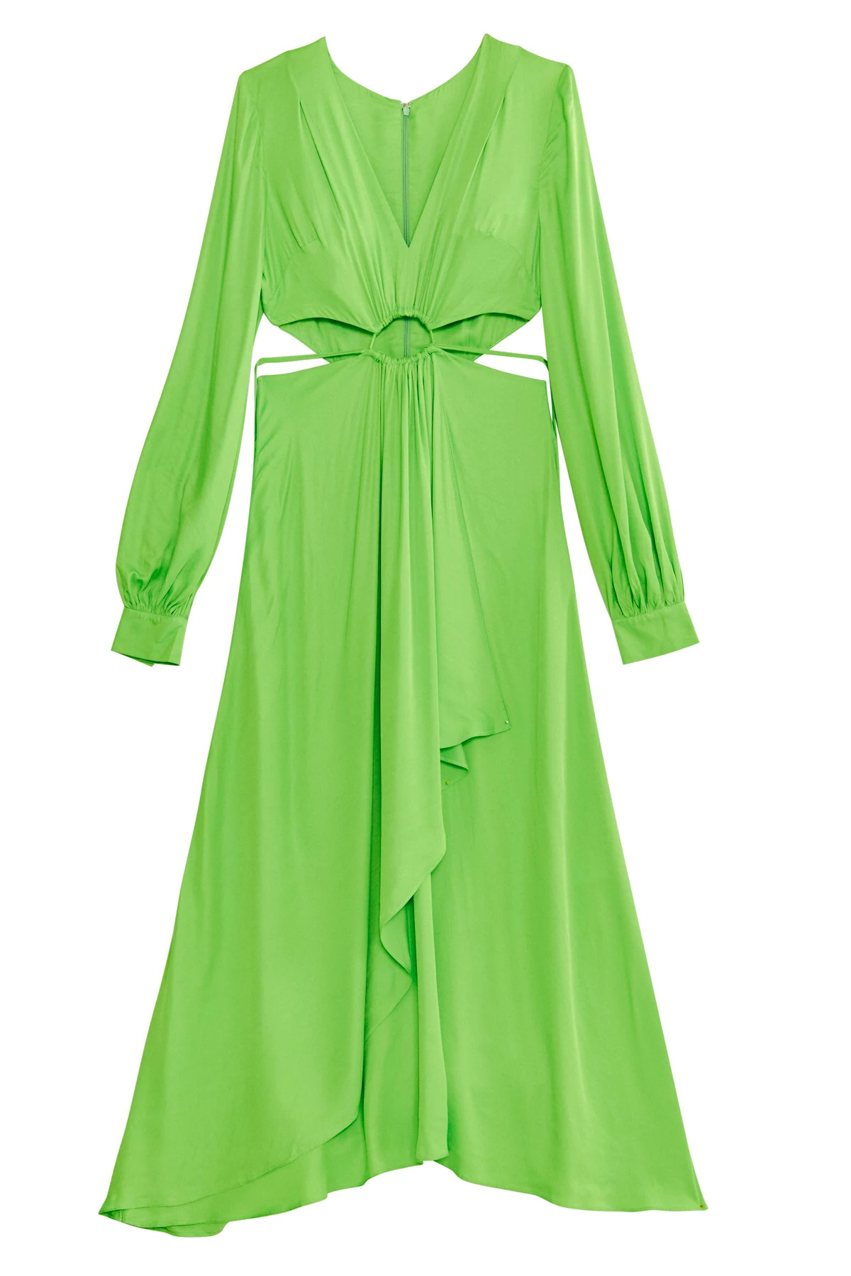 LIME GREEN Lime Cut Out Maxi Dress image number 3