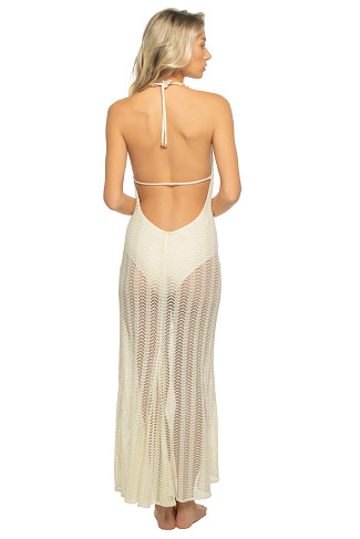 OFF WHITE Wave Mesh Beach Midi Dress