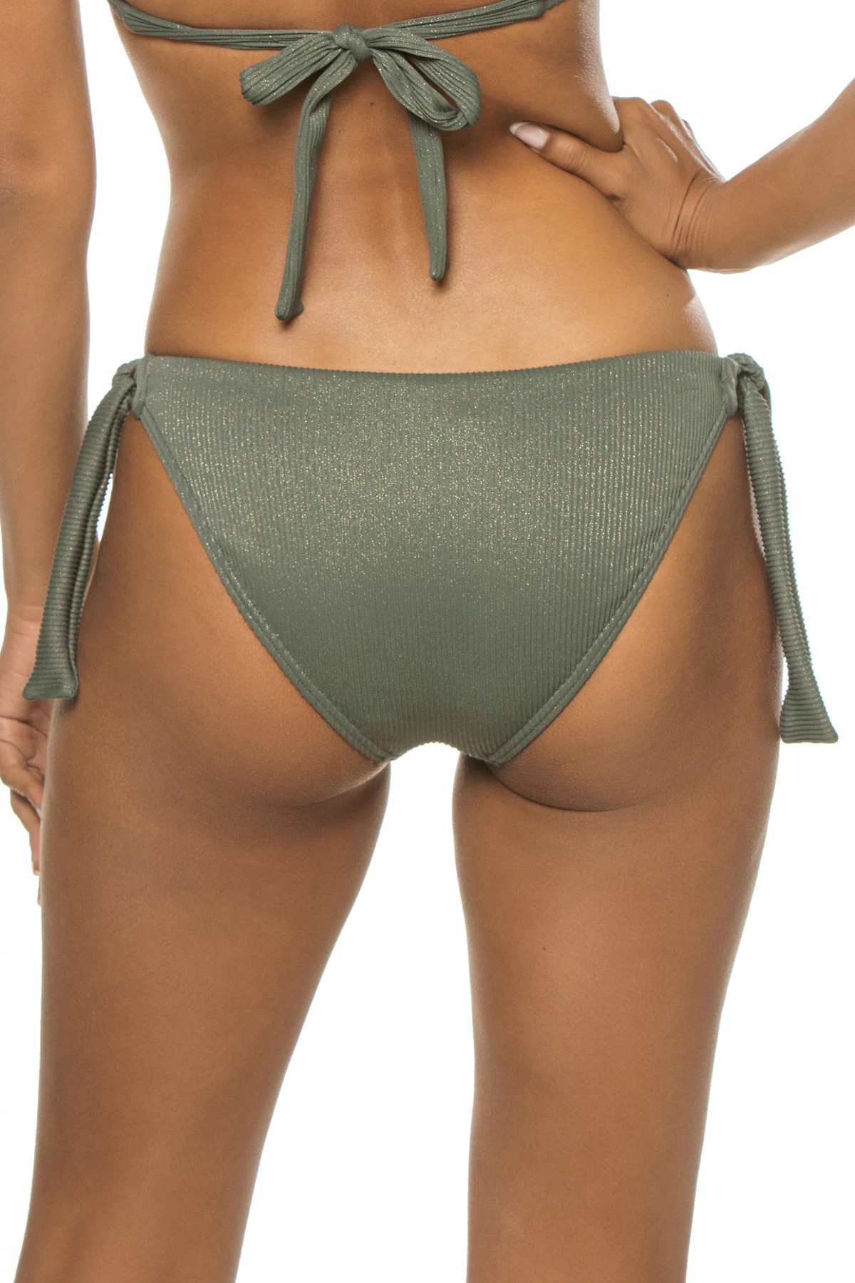 SEA GREEN Frankie Textured Tie Side Hipster Bikini Bottom image number 2