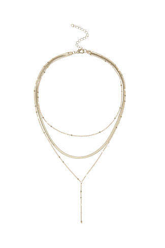 GOLD Delicate Layered Y Necklace