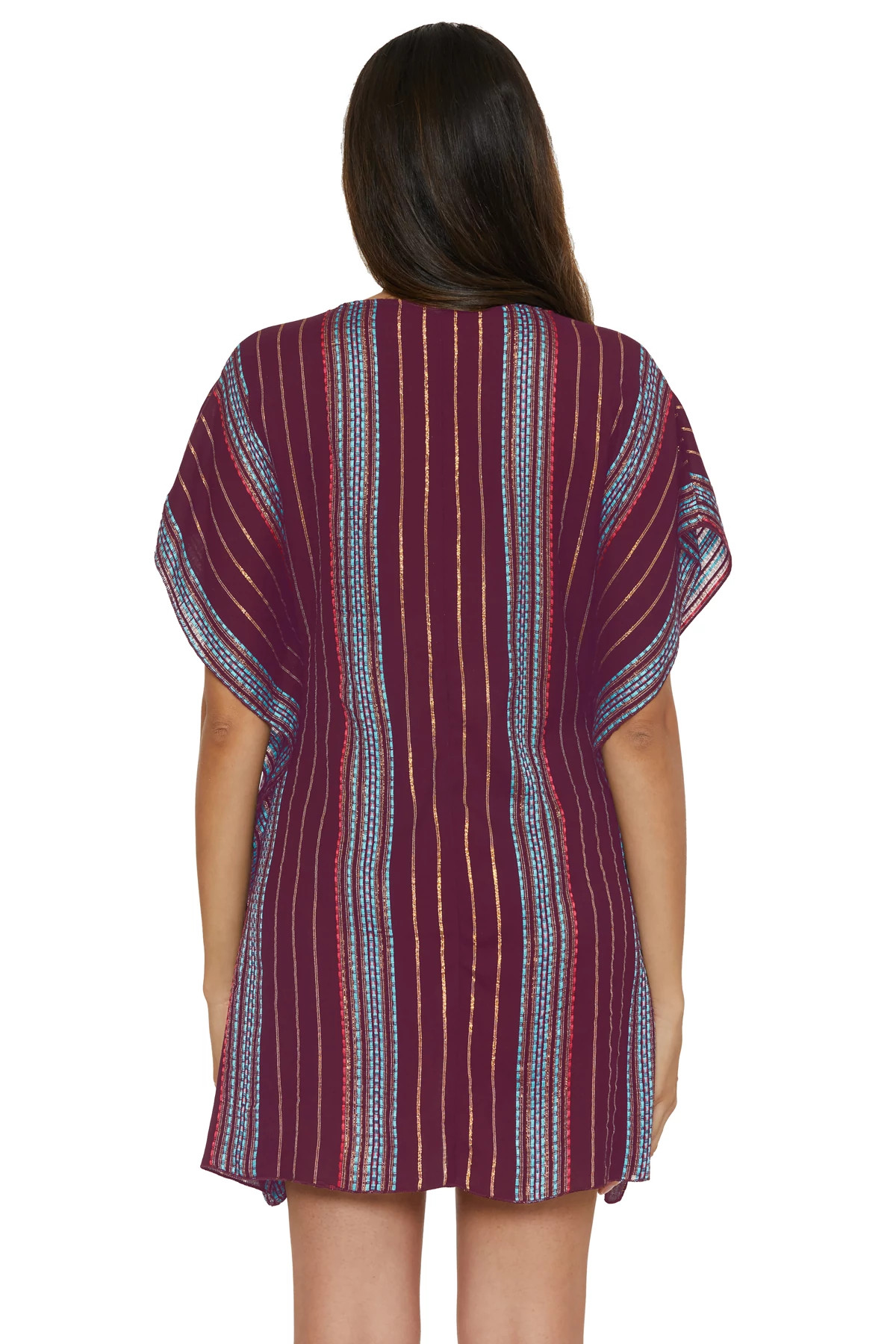 AUBERGINE MULTI Radiance Stripe Tunic image number 2