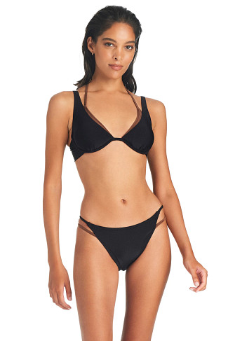 BLACK Twice As Nice Underwire Bikini Top