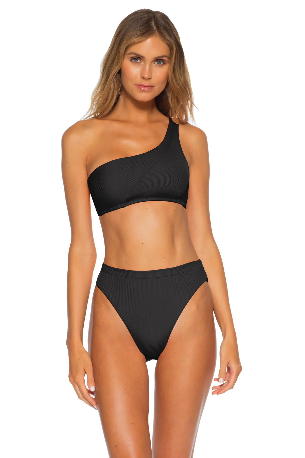 BLACK Lani Asymmetrical Bikini Top image number 1