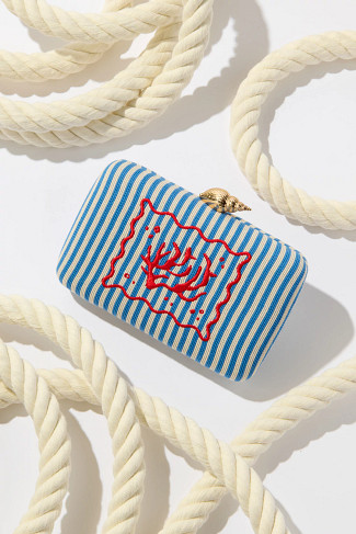 BLUE Marina Coral Minaudi&egrave;re Clutch