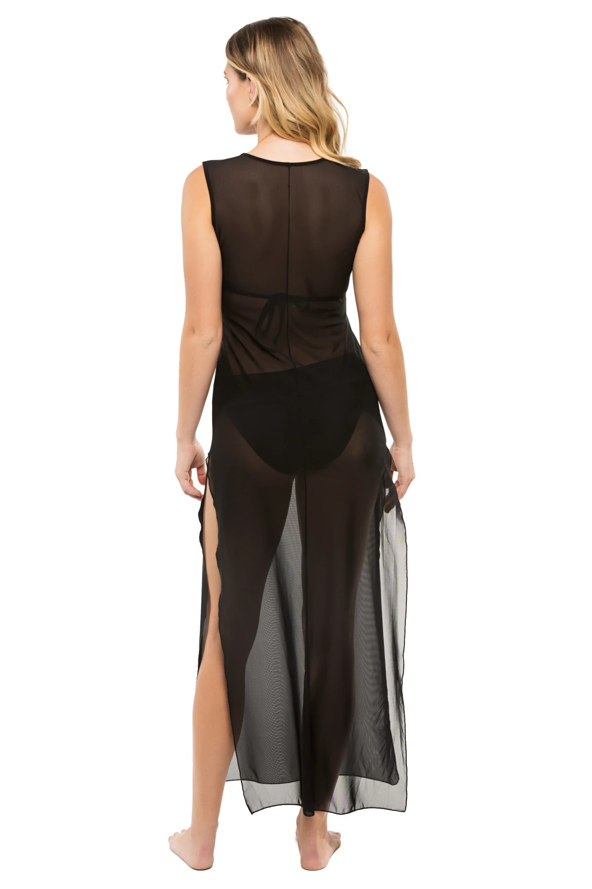 BLACK Terri Sheer Maxi Dress image number 2