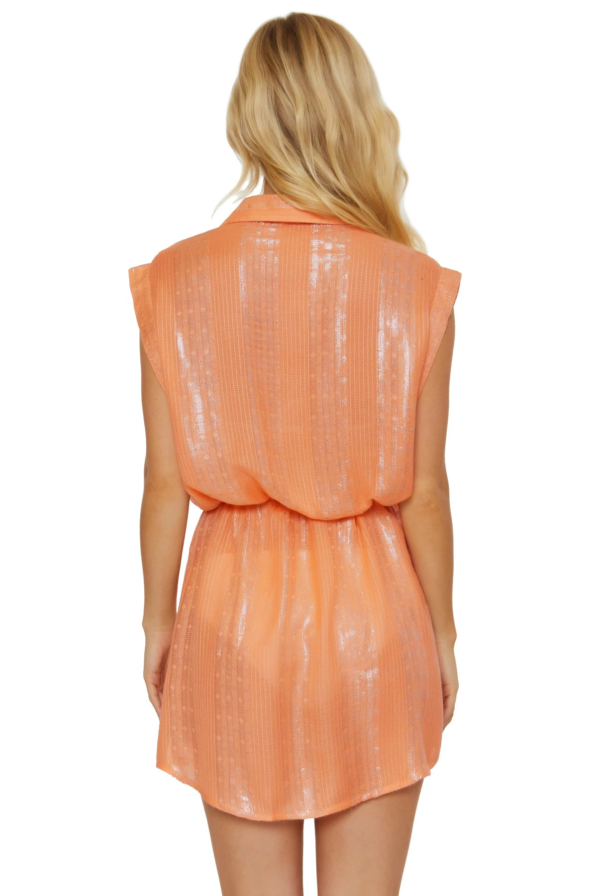APRICOT ICE Collared Shirt Dress image number 3